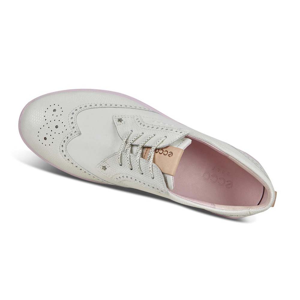 Women's Ecco Spikeless S-classic Golf Shoes White | Canada 133PJJ